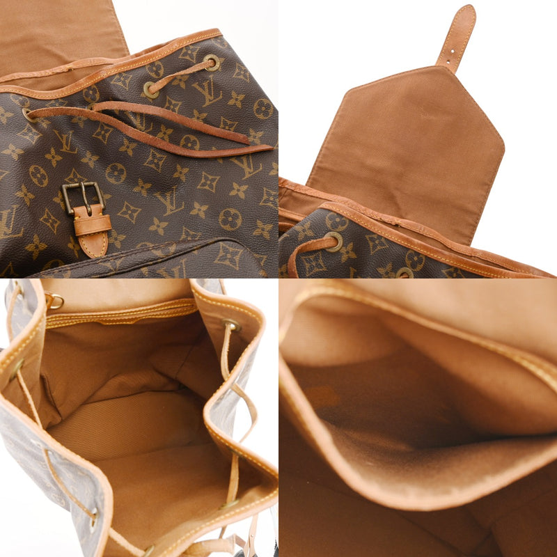LOUIS VUITTON ルイヴィトン モノグラム モンスリ GM 旧型 ブラウン M51135 ユニセックス モノグラムキャンバス リュック・デイパック Bランク 中古 銀蔵