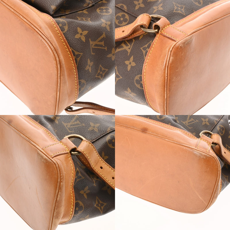 LOUIS VUITTON ルイヴィトン モノグラム モンスリ GM 旧型 ブラウン M51135 ユニセックス モノグラムキャンバス リュック・デイパック Bランク 中古 銀蔵