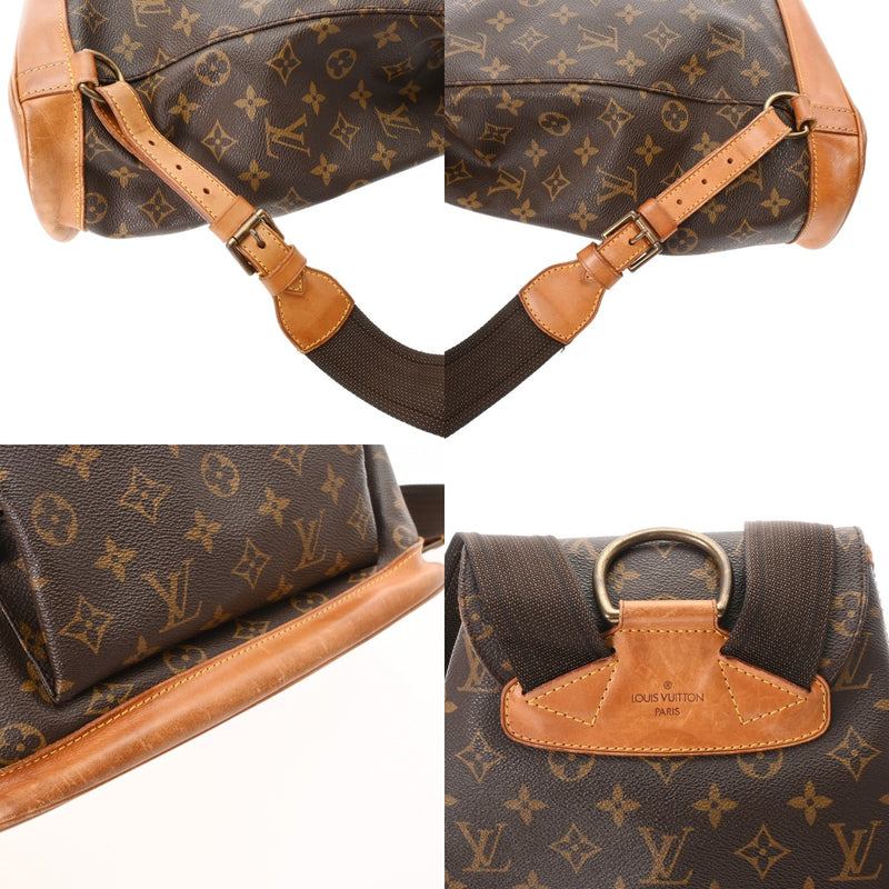 LOUIS VUITTON ルイヴィトン モノグラム モンスリ GM 旧型 ブラウン M51135 ユニセックス モノグラムキャンバス リュック・デイパック Bランク 中古 銀蔵