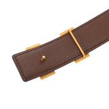 HERMES エルメス Hベルト ゴールドバックル サイズ100 リバーシブル ブラック/ブラウン □B刻印(1998年頃) メンズ ボックスカーフ/クシュベル ベルト Bランク 中古 銀蔵