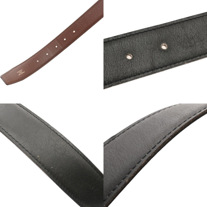 HERMES エルメス Hベルト ゴールドバックル サイズ100 リバーシブル ブラック/ブラウン □B刻印(1998年頃) メンズ ボックスカーフ/クシュベル ベルト Bランク 中古 銀蔵
