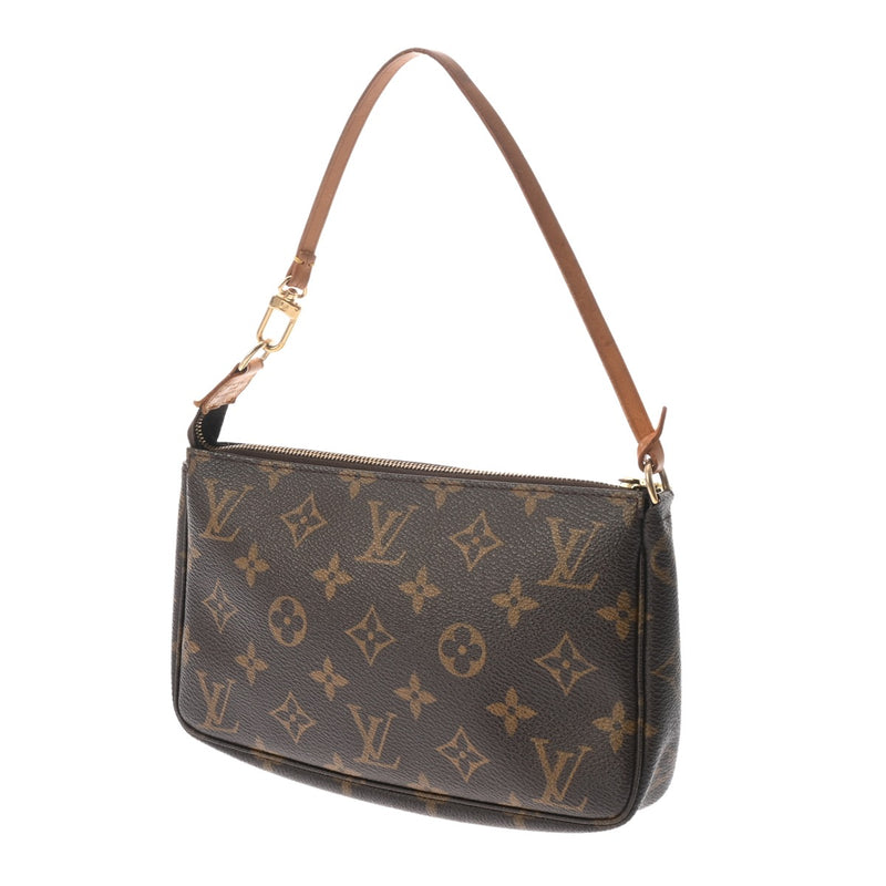 LOUIS VUITTON ルイヴィトン モノグラム ポシェット アクセソワール ブラウン M51980 レディース モノグラムキャンバス アクセサリーポーチ Bランク 中古 銀蔵