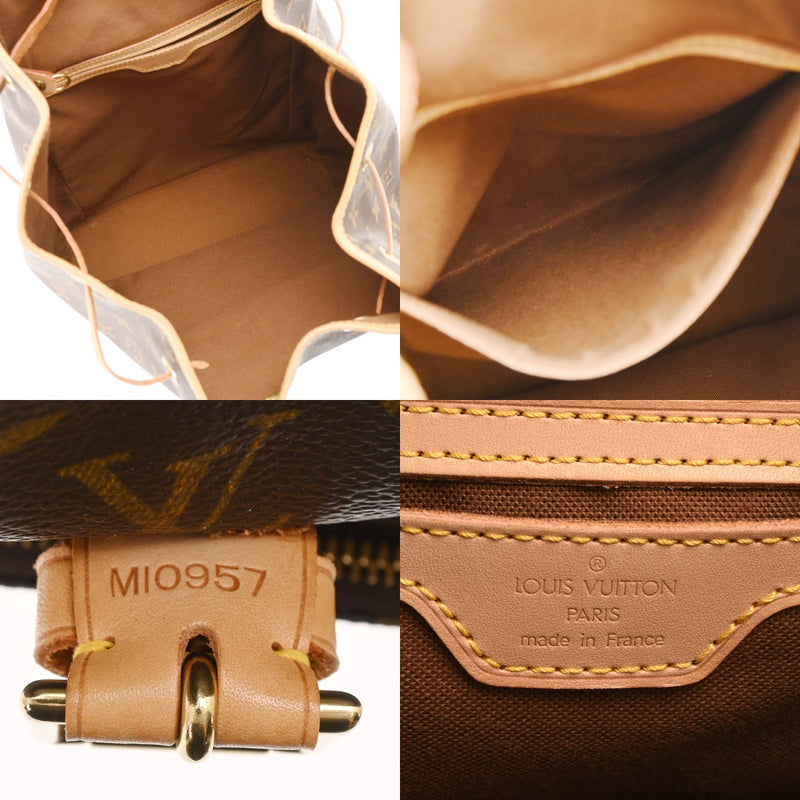 LOUIS VUITTON ルイヴィトン モノグラム モンスリ GM ブラウン M51135 ユニセックス モノグラムキャンバス リュック・デイパック Bランク 中古 銀蔵