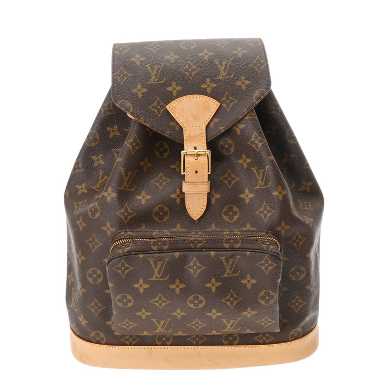 LOUIS VUITTON ルイヴィトン モノグラム モンスリ GM ブラウン M51135 ユニセックス モノグラムキャンバス リュック・デイパック Bランク 中古 銀蔵