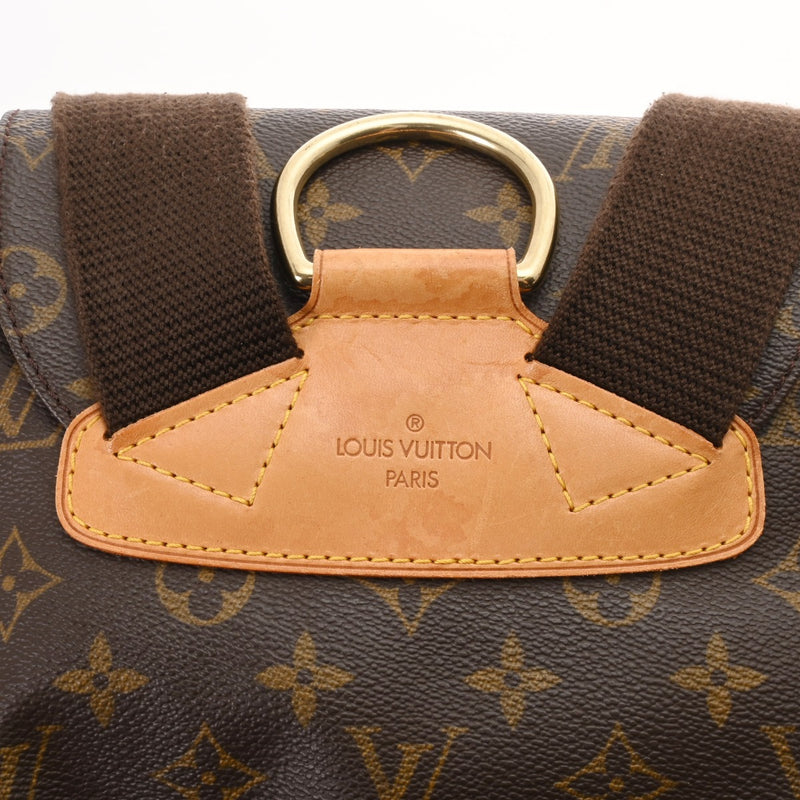 LOUIS VUITTON ルイヴィトン モノグラム モンスリ GM ブラウン M51135 ユニセックス モノグラムキャンバス リュック・デイパック Bランク 中古 銀蔵