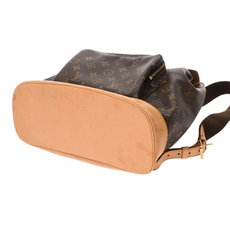 LOUIS VUITTON ルイヴィトン モノグラム モンスリ GM ブラウン M51135 ユニセックス モノグラムキャンバス リュック・デイパック Bランク 中古 銀蔵