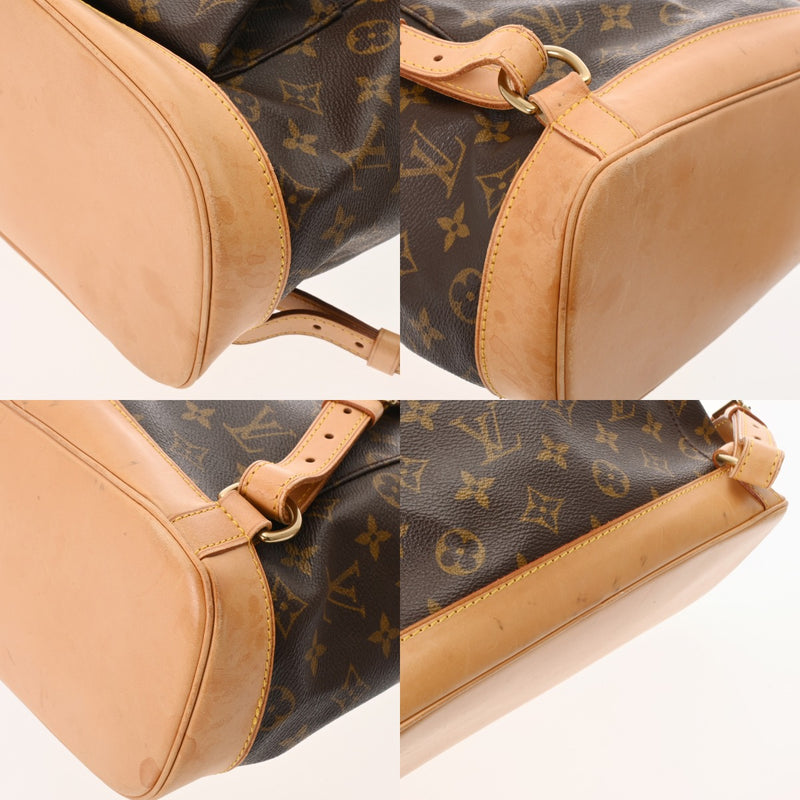 LOUIS VUITTON ルイヴィトン モノグラム モンスリ GM ブラウン M51135 ユニセックス モノグラムキャンバス リュック・デイパック Bランク 中古 銀蔵