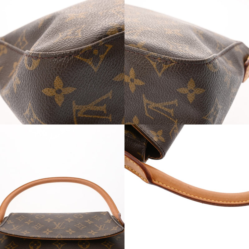 LOUIS VUITTON ルイヴィトン モノグラム ミニ ルーピング ブラウン M51147 レディース モノグラムキャンバス セミショルダーバッグ Bランク 中古 銀蔵