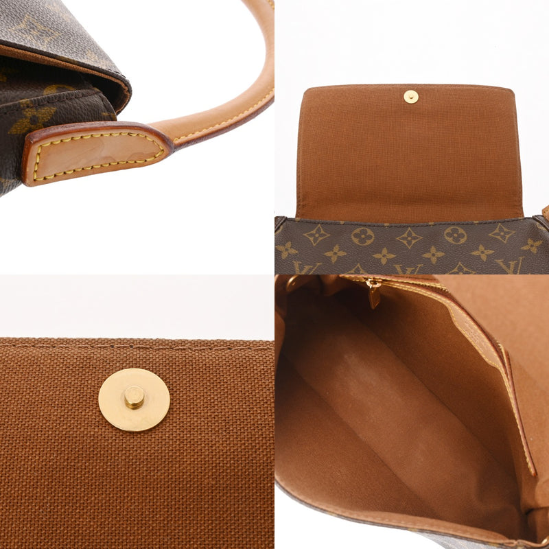 LOUIS VUITTON ルイヴィトン モノグラム ミニ ルーピング ブラウン M51147 レディース モノグラムキャンバス セミショルダーバッグ Bランク 中古 銀蔵