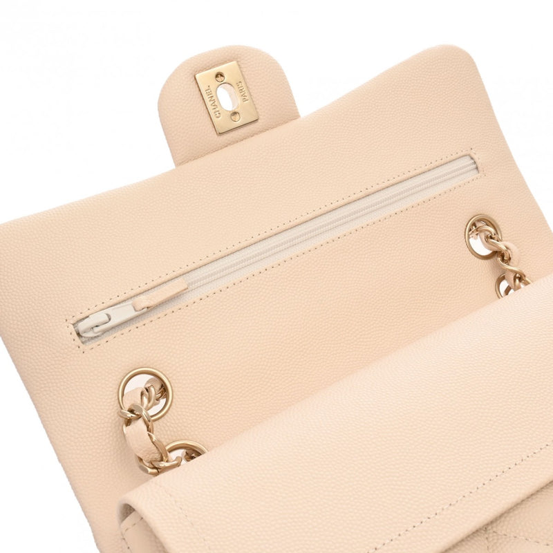 CHANEL シャネル マトラッセ チェーンショルダー23cm Wフラップ ベージュ A01113 レディース ラムスキン ショルダーバッグ Aランク 中古 銀蔵