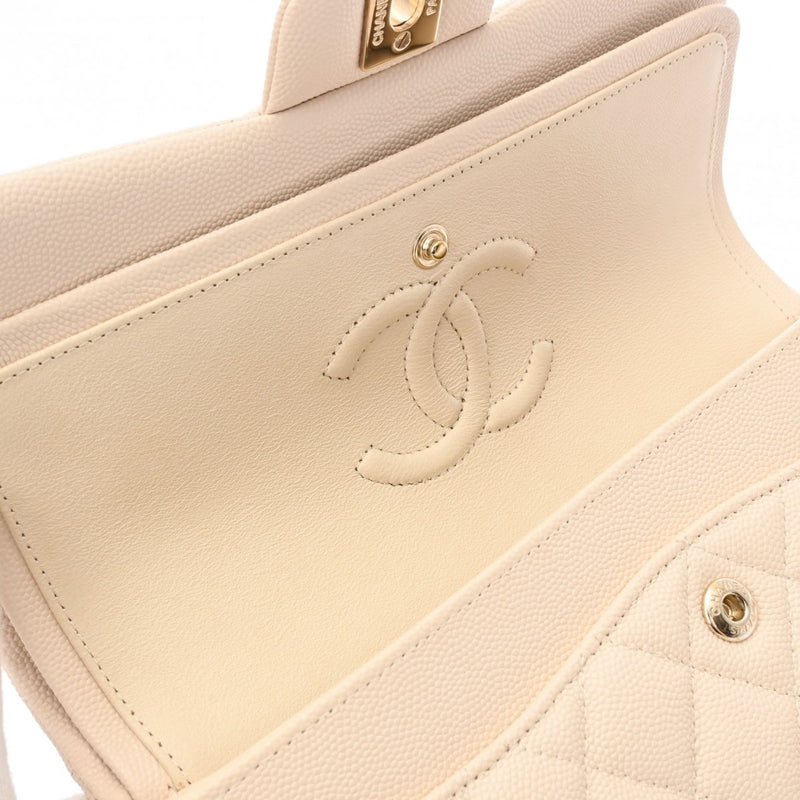 CHANEL シャネル マトラッセ チェーンショルダー23cm Wフラップ ベージュ A01113 レディース ラムスキン ショルダーバッグ Aランク 中古 銀蔵