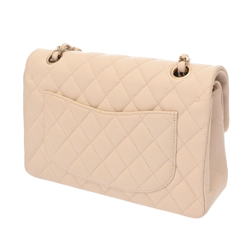 CHANEL シャネル マトラッセ チェーンショルダー23cm Wフラップ ベージュ A01113 レディース ラムスキン ショルダーバッグ Aランク 中古 銀蔵