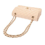 CHANEL シャネル マトラッセ チェーンショルダー23cm Wフラップ ベージュ A01113 レディース ラムスキン ショルダーバッグ Aランク 中古 銀蔵