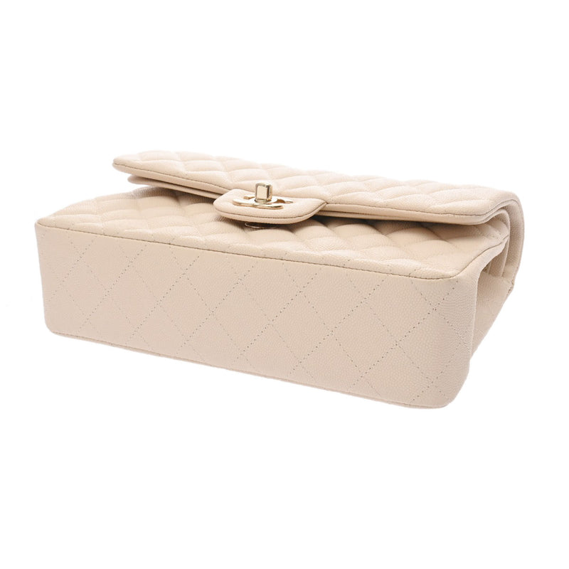 CHANEL シャネル マトラッセ チェーンショルダー23cm Wフラップ ベージュ A01113 レディース ラムスキン ショルダーバッグ Aランク 中古 銀蔵