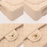 CHANEL シャネル マトラッセ チェーンショルダー23cm Wフラップ ベージュ A01113 レディース ラムスキン ショルダーバッグ Aランク 中古 銀蔵