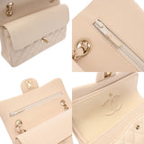 CHANEL シャネル マトラッセ チェーンショルダー23cm Wフラップ ベージュ A01113 レディース ラムスキン ショルダーバッグ Aランク 中古 銀蔵