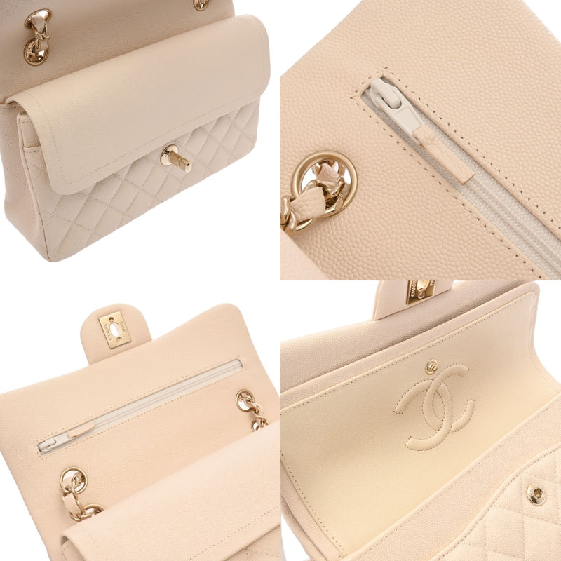 CHANEL シャネル マトラッセ チェーンショルダー23cm Wフラップ ベージュ A01113 レディース ラムスキン ショルダーバッグ Aランク 中古 銀蔵