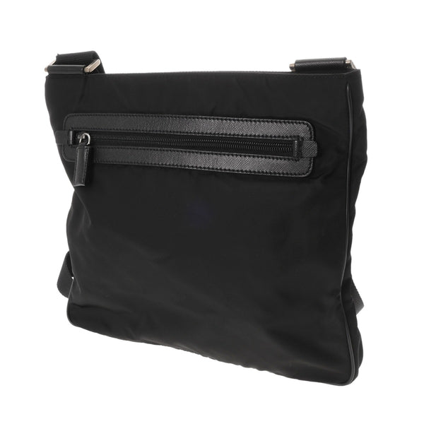 PRADA プラダ ロゴプレート ブラック ユニセックス ナイロン ショルダーバッグ Bランク 中古 銀蔵