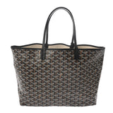 GOYARD ゴヤール サンルイ PM ブラック ユニセックス PVC/レザー トートバッグ Aランク 中古 銀蔵