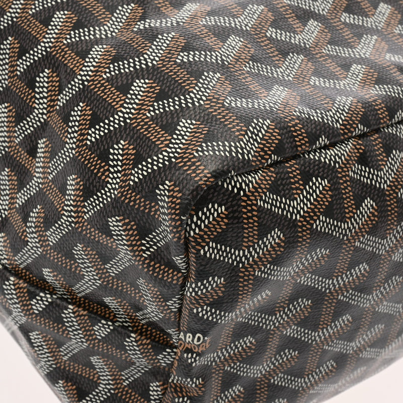 GOYARD ゴヤール サンルイ PM ブラック ユニセックス PVC/レザー トートバッグ Aランク 中古 銀蔵