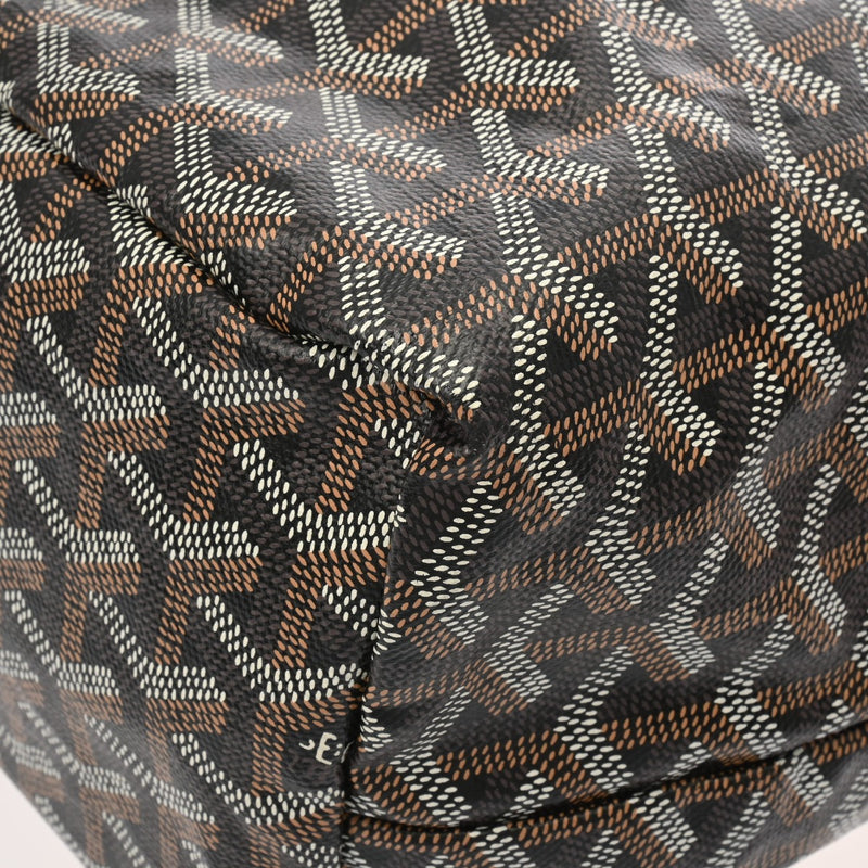GOYARD ゴヤール サンルイ PM ブラック ユニセックス PVC/レザー トートバッグ Aランク 中古 銀蔵