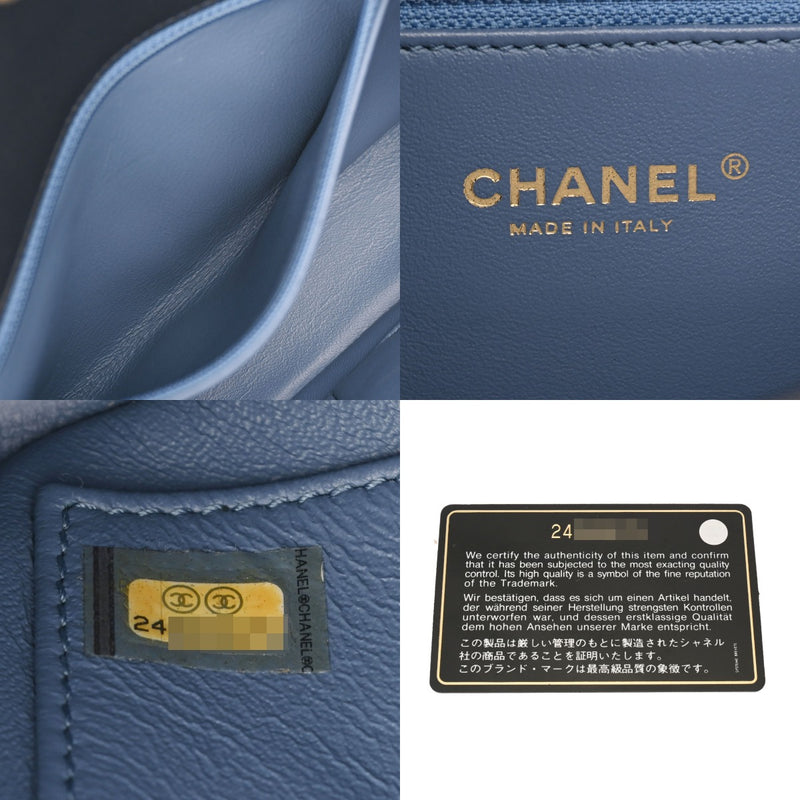 CHANEL シャネル CCフィリグリー チェーンショルダー ネイビー A93340 レディース キャビアスキン ショルダーバッグ Aランク 中古 銀蔵