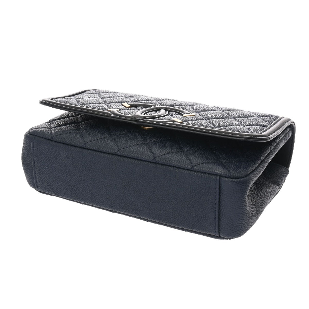 中古 シャネル CHANEL A93340 26番台 レディース ショルダーバッグ CCフィリグリー ネイビー ツイード CHANEL（シャネル） 【超美品】シャネル CCフィリグリー スモール