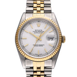 ロレックス デイトジャスト 16233 Y番(2002年頃製造) ホワイト メンズ 腕時計 自動巻き 中古 銀蔵