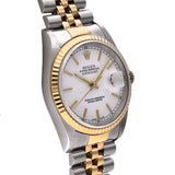 ロレックス デイトジャスト 16233 Y番(2002年頃製造) ホワイト メンズ 腕時計 自動巻き 中古 銀蔵