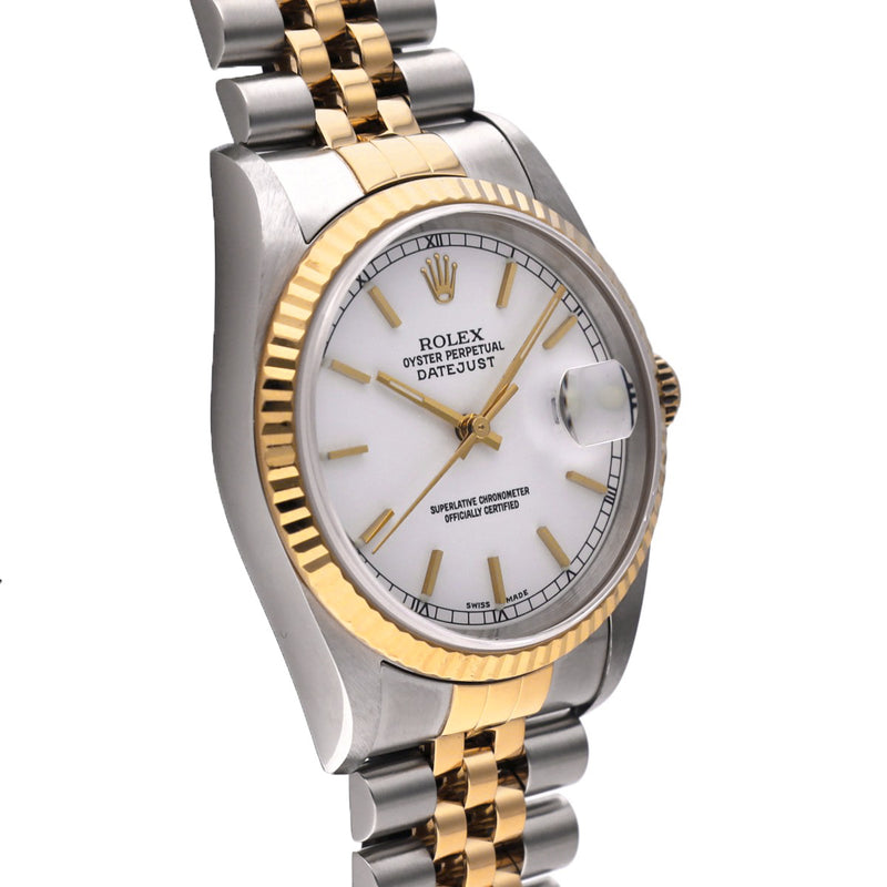 ロレックス デイトジャスト 16233 Y番(2002年頃製造) ホワイト メンズ 腕時計 自動巻き 中古 銀蔵
