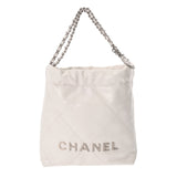 CHANEL シャネル シャネル 22 ミニ ハンドバッグ ホワイト AS3980 レディース シャイニーカーフ 2WAYバッグ 新同 中古 銀蔵