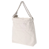 CHANEL シャネル シャネル 22 ミニ ハンドバッグ ホワイト AS3980 レディース シャイニーカーフ 2WAYバッグ 新同 中古 銀蔵