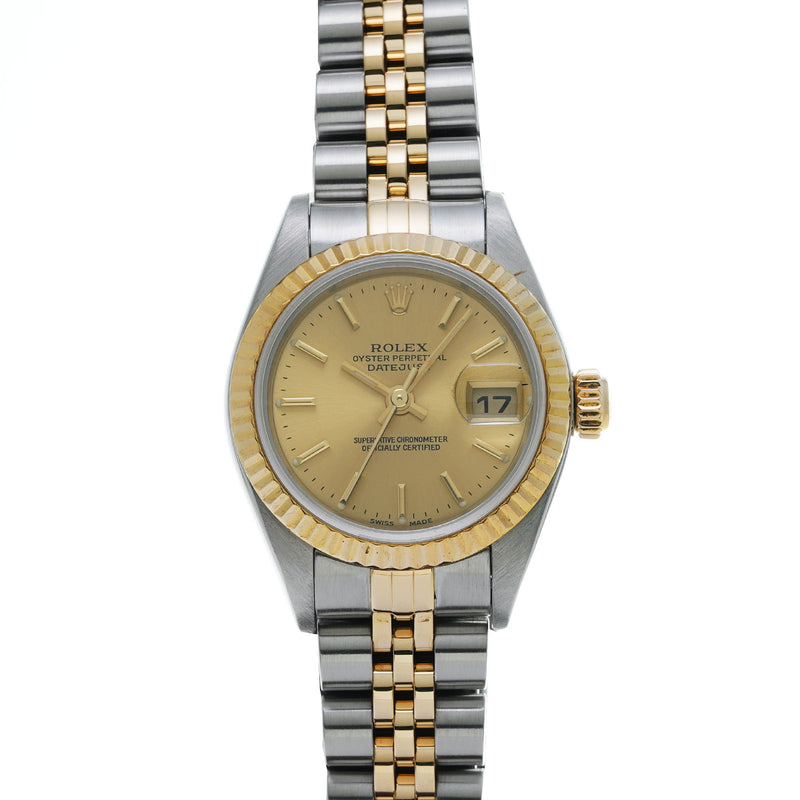 ロレックス デイトジャスト 79173 P番(2000年頃製造) シャンパン レディース 腕時計 自動巻き 中古 銀蔵