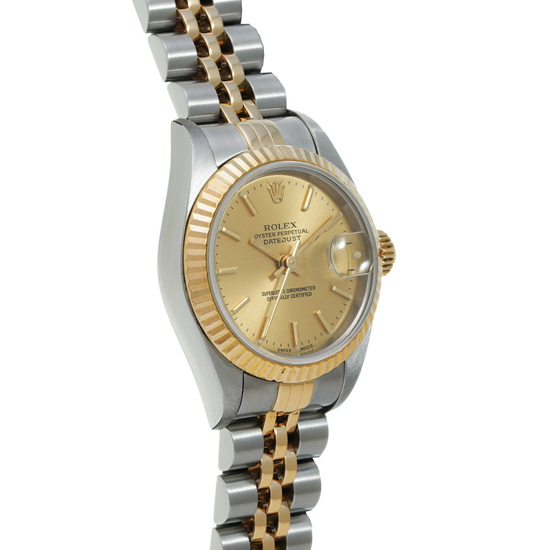 ロレックス デイトジャスト 79173 P番(2000年頃製造) シャンパン レディース 腕時計 自動巻き 中古 銀蔵