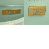 CHANEL シャネル トップハンドル 2WAYバッグ グリーン レディース ツイード レザー ショルダーバッグ Aランク 中古 銀蔵