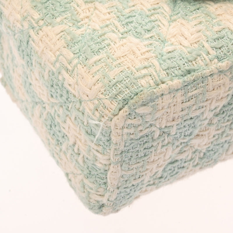 CHANEL シャネル トップハンドル 2WAYバッグ グリーン レディース ツイード レザー ショルダーバッグ Aランク 中古 銀蔵