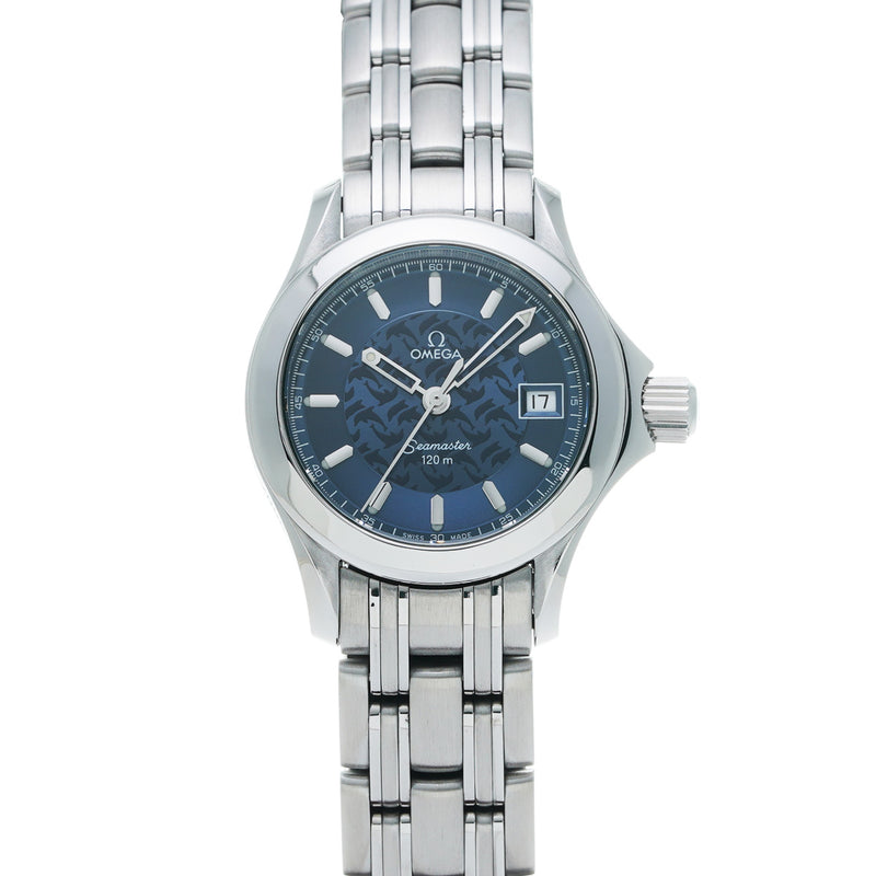 オメガ シーマスター 120 ジャック・マイヨール 2000 2586.80 ブルー レディース 腕時計 クォーツ 中古 銀蔵