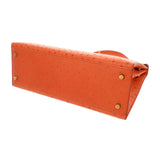 HERMES エルメス ケリー 32 外縫い 2WAY オレンジ □F刻印(2002年頃) レディース オーストリッチ ハンドバッグ ABランク 中古 銀蔵