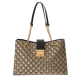 GUCCI グッチ パドロック ラージトートバッグ ビー ベージュ /ブラック 479197 レディース GGスプリームキャンバス レザー トートバッグ ABランク 中古 銀蔵