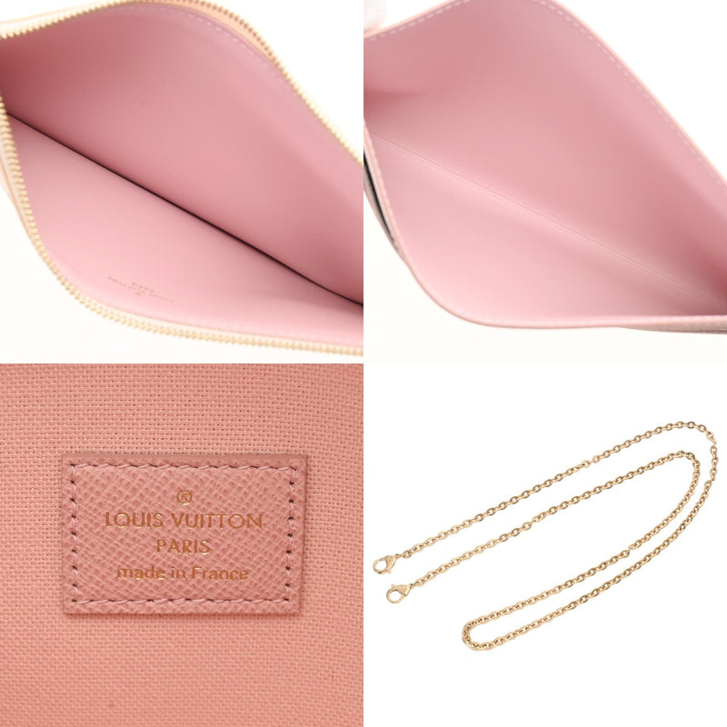 LOUIS VUITTON ルイヴィトン ダミエアズール ポシェットフェリシー 白 N63106 レディース ダミエアズールキャンバス ショルダーバッグ Aランク 中古 銀蔵