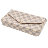 LOUIS VUITTON ルイヴィトン ダミエアズール ポシェットフェリシー 白 N63106 レディース ダミエアズールキャンバス ショルダーバッグ Aランク 中古 銀蔵