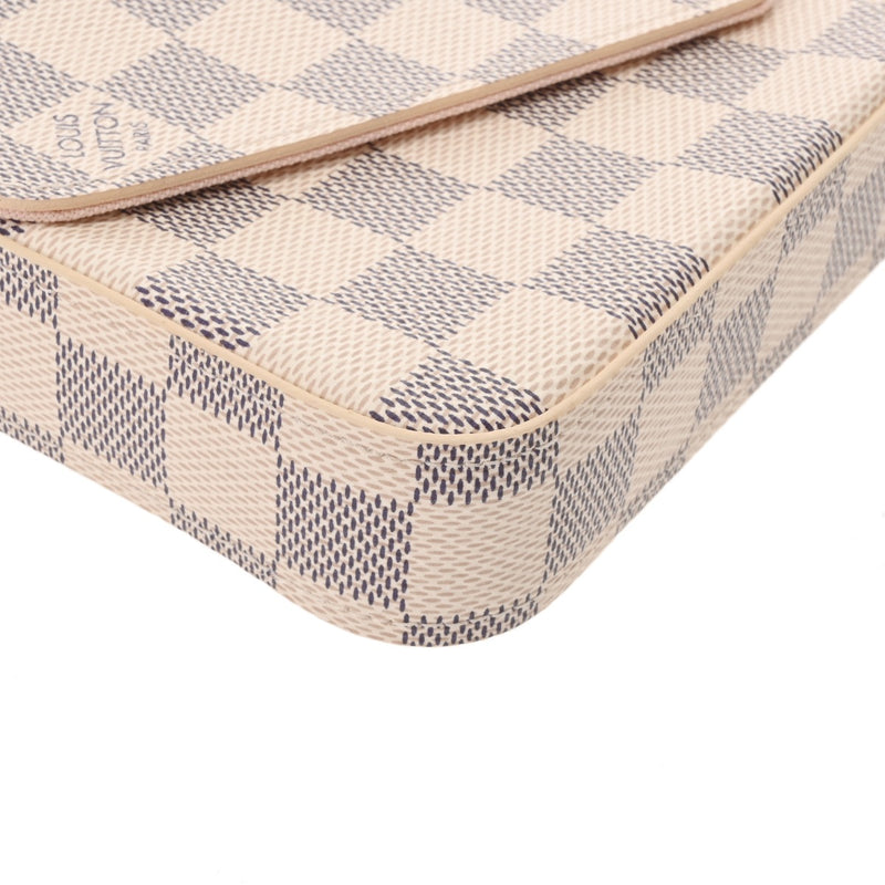 LOUIS VUITTON ルイヴィトン ダミエアズール ポシェットフェリシー 白 N63106 レディース ダミエアズールキャンバス ショルダーバッグ Aランク 中古 銀蔵