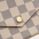 LOUIS VUITTON ルイヴィトン ダミエアズール ポシェットフェリシー 白 N63106 レディース ダミエアズールキャンバス ショルダーバッグ Aランク 中古 銀蔵