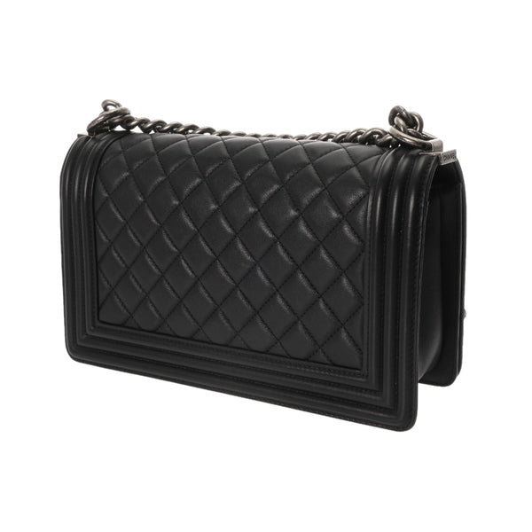 CHANEL シャネル ボーイシャネル ハンドバッグ 25cm ブラック A67086 レディース カーフスキン ショルダーバッグ Aランク 中古 銀蔵