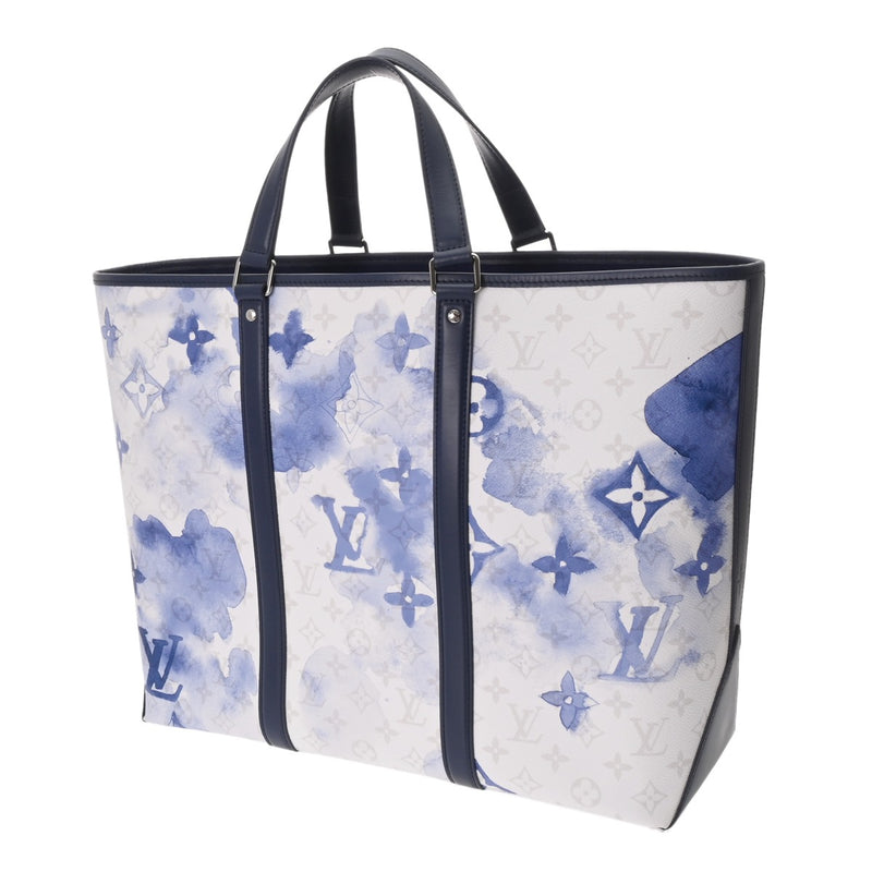 LOUIS VUITTON ルイヴィトン モノグラム ウィークエンド トート GM 2WAY ブルー M45755 メンズ ウォーターカラーモノグラムキャンバス トートバッグ Aランク 中古 銀蔵