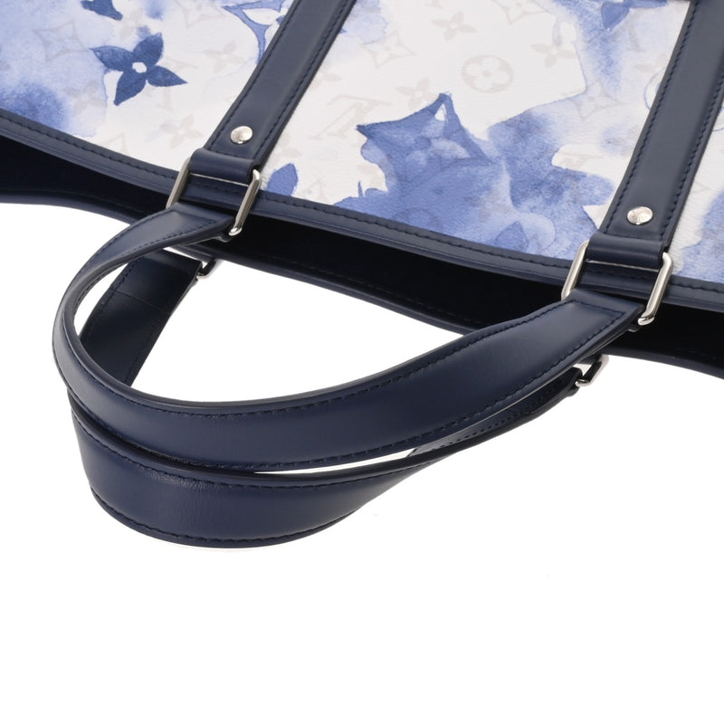 LOUIS VUITTON ルイヴィトン モノグラム ウィークエンド トート GM 2WAY ブルー M45755 メンズ ウォーターカラーモノグラムキャンバス トートバッグ Aランク 中古 銀蔵