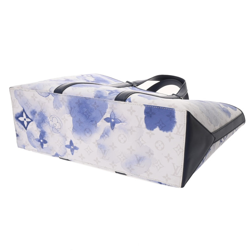 LOUIS VUITTON ルイヴィトン モノグラム ウィークエンド トート GM 2WAY ブルー M45755 メンズ ウォーターカラーモノグラムキャンバス トートバッグ Aランク 中古 銀蔵