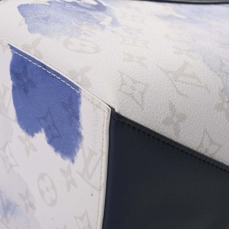 LOUIS VUITTON ルイヴィトン モノグラム ウィークエンド トート GM 2WAY ブルー M45755 メンズ ウォーターカラーモノグラムキャンバス トートバッグ Aランク 中古 銀蔵