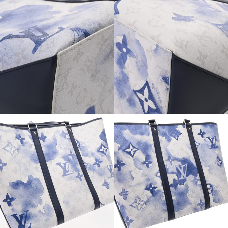 LOUIS VUITTON ルイヴィトン モノグラム ウィークエンド トート GM 2WAY ブルー M45755 メンズ ウォーターカラーモノグラムキャンバス トートバッグ Aランク 中古 銀蔵