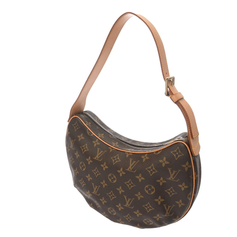 LOUIS VUITTON ルイヴィトン モノグラム ポシェット クロワッサン MM ブラウン M51512 レディース モノグラムキャンバス ワンショルダーバッグ ABランク 中古 銀蔵